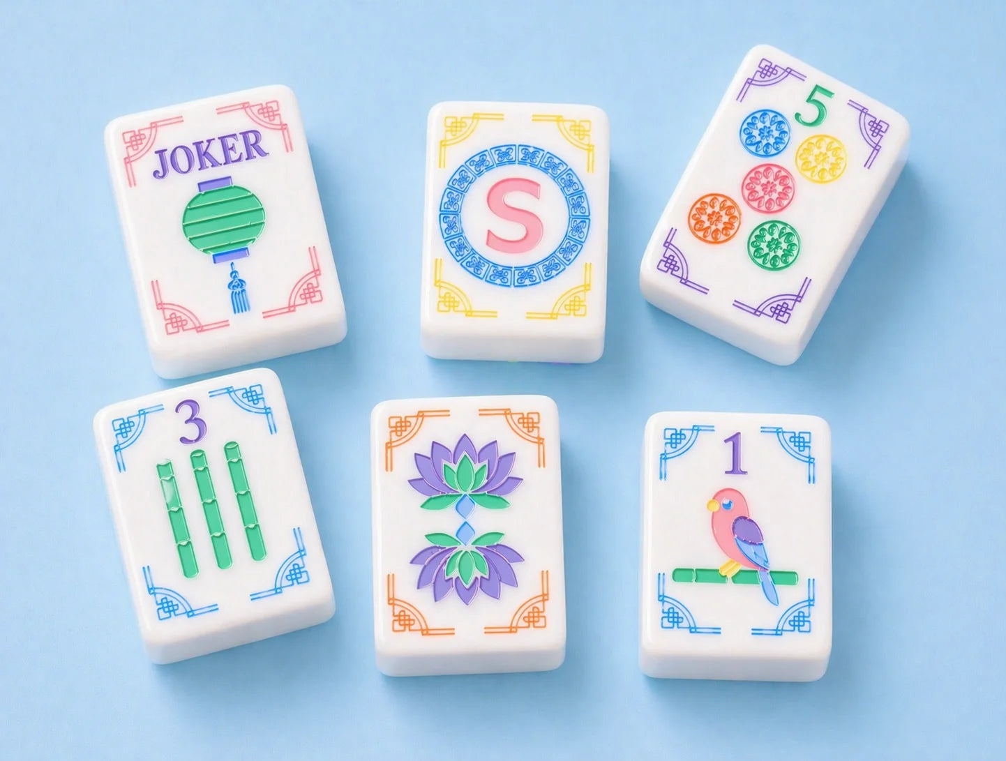 The Traditional Line Mahjong Tiles