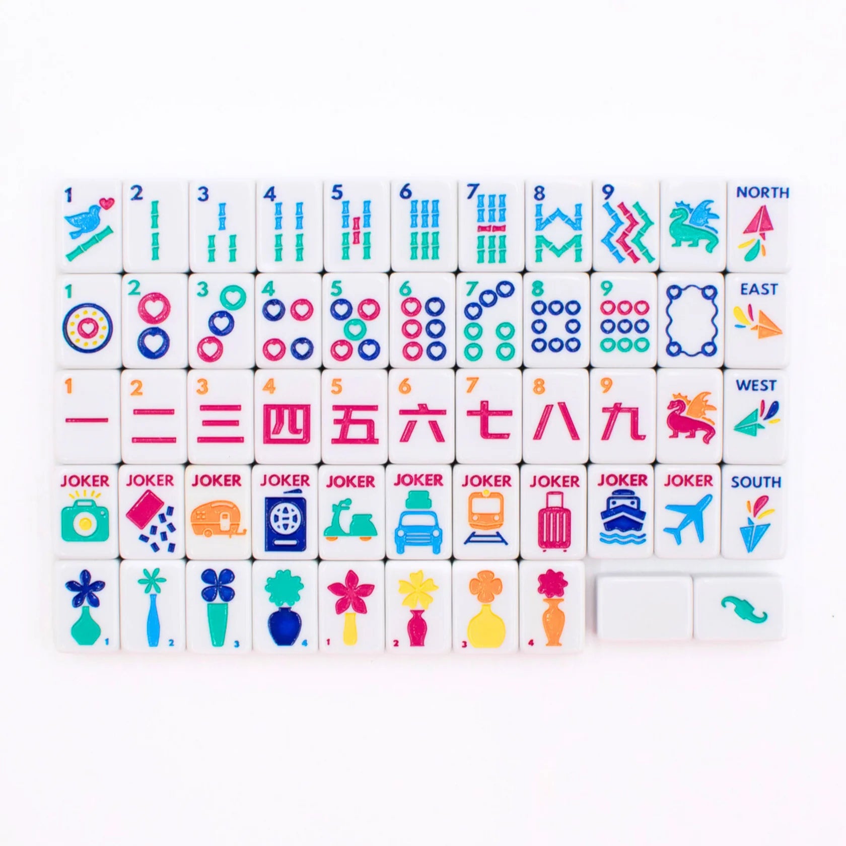 Mini Travel Mahjong Anywhere Series White