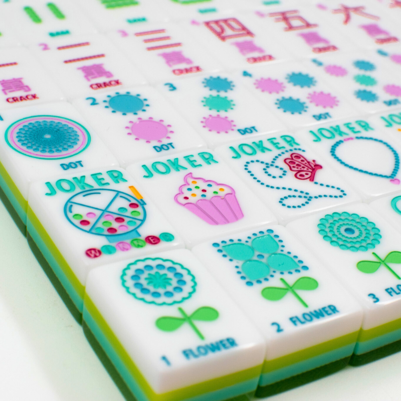 CRYSTAL CONFETTI | Citrus Green | Mahjong with a Sprinkle of Color and Joy