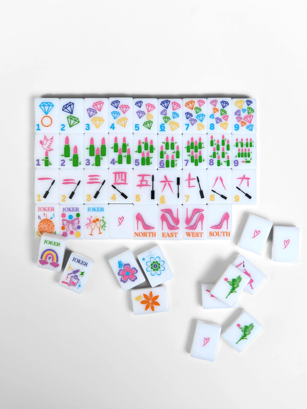 The Girly Line Mahjong Tiles