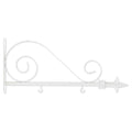 White Metal Scroll Arrow Holder