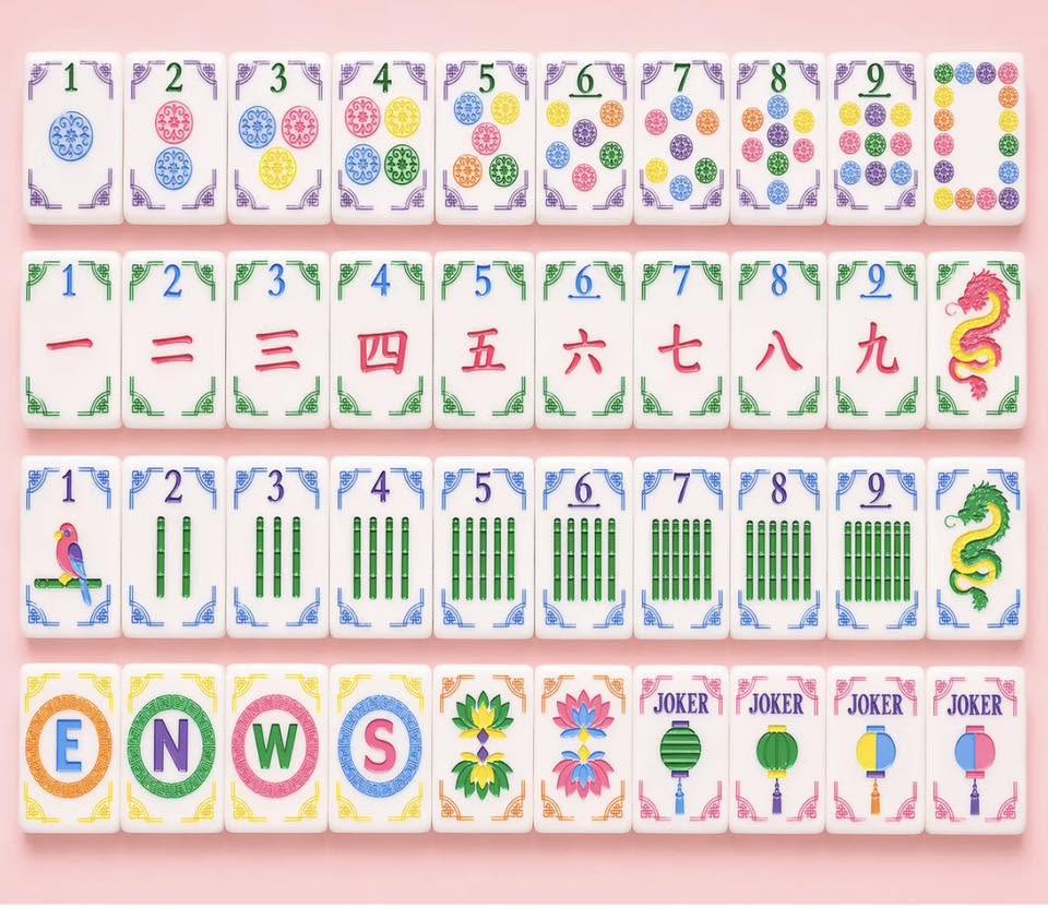 The Traditional Line Mahjong Tiles
