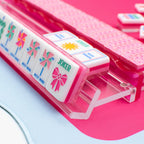 Crystal Prism Pink Mahjong Tiles