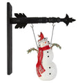 12.25 Inch Glittered Resin Snowman w/2 Cardinals Arrow Replacement